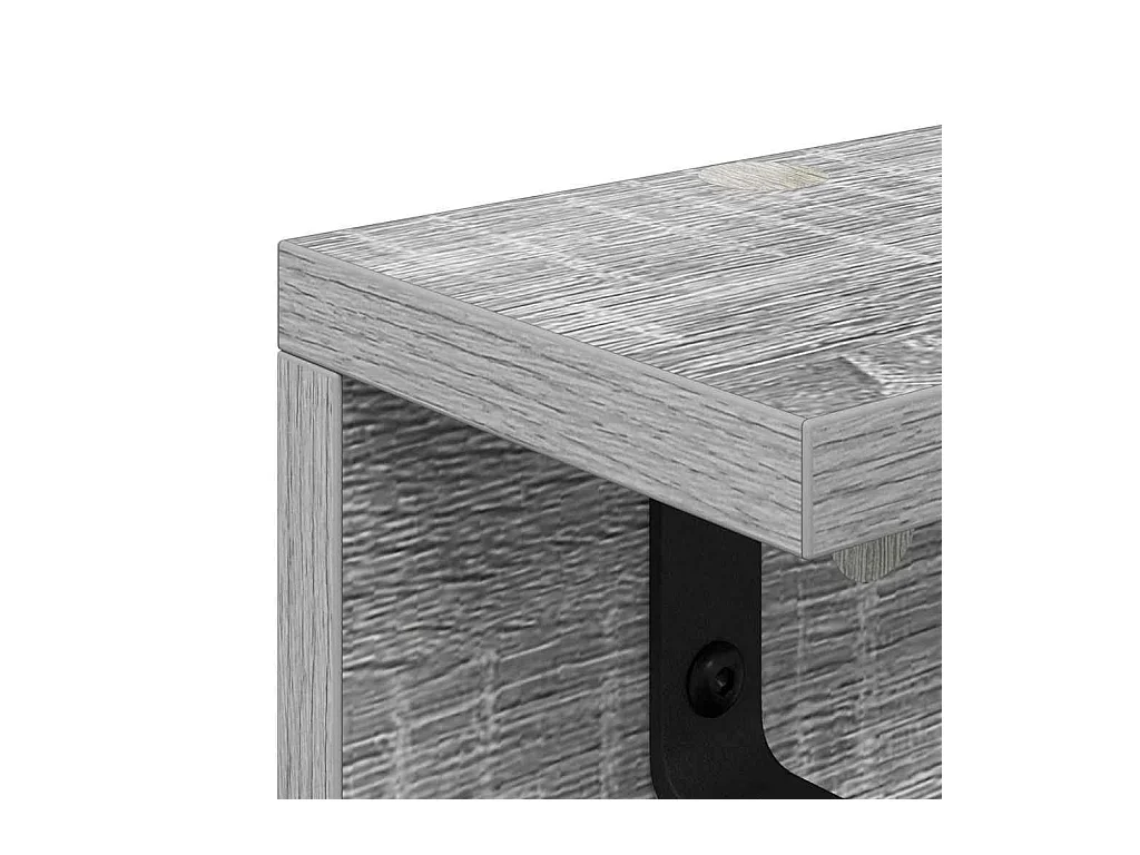 Appendiabiti da parete Sonoma grigio 80 x 10,5 x 10,5 cm