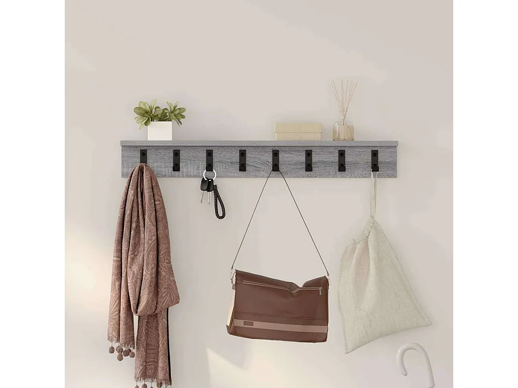 Porte-manteau mural Sonoma gris 80 x 10.5 x 10.5 cm