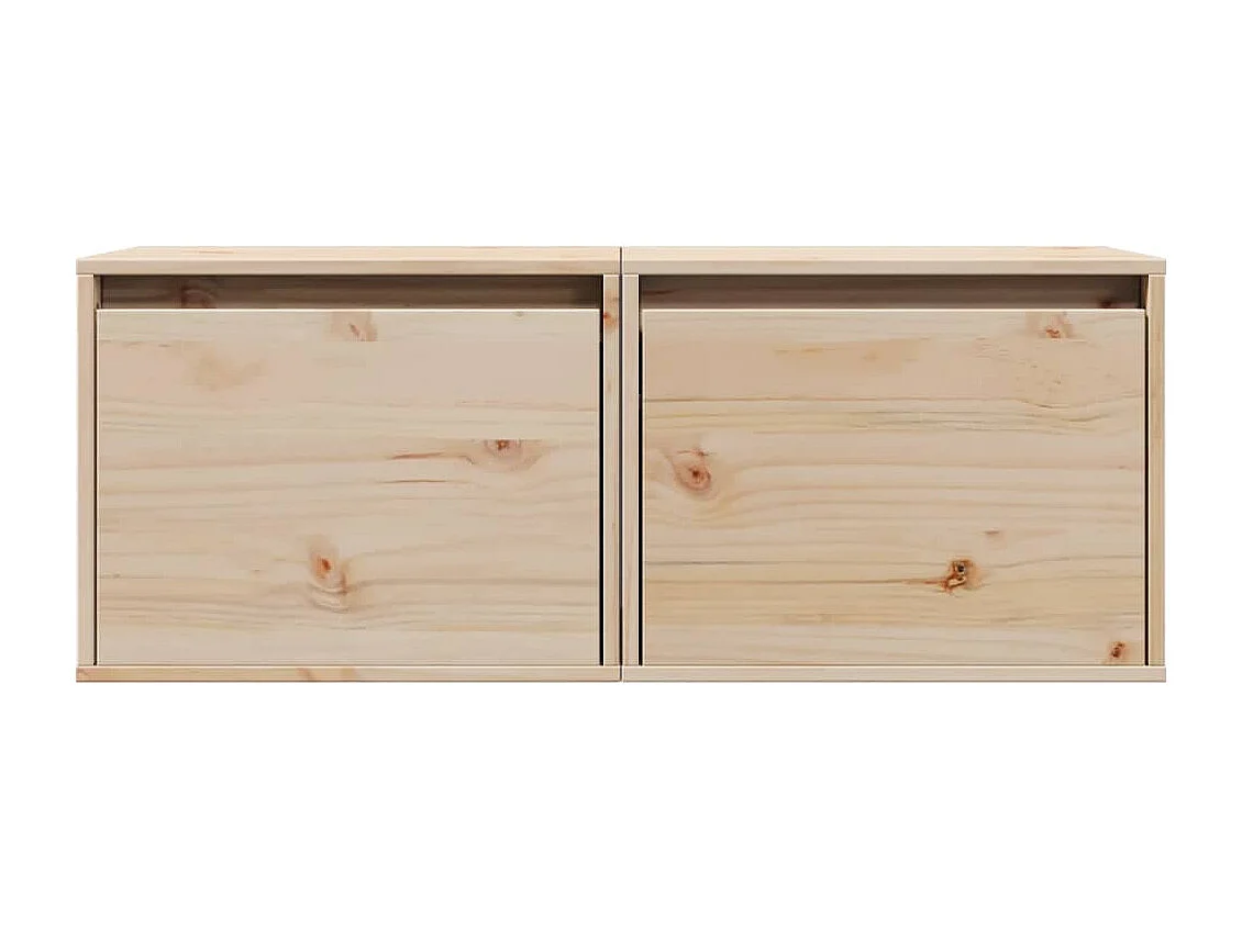 Pensili 2 pz 45x30x35 cm Legno massello di pino