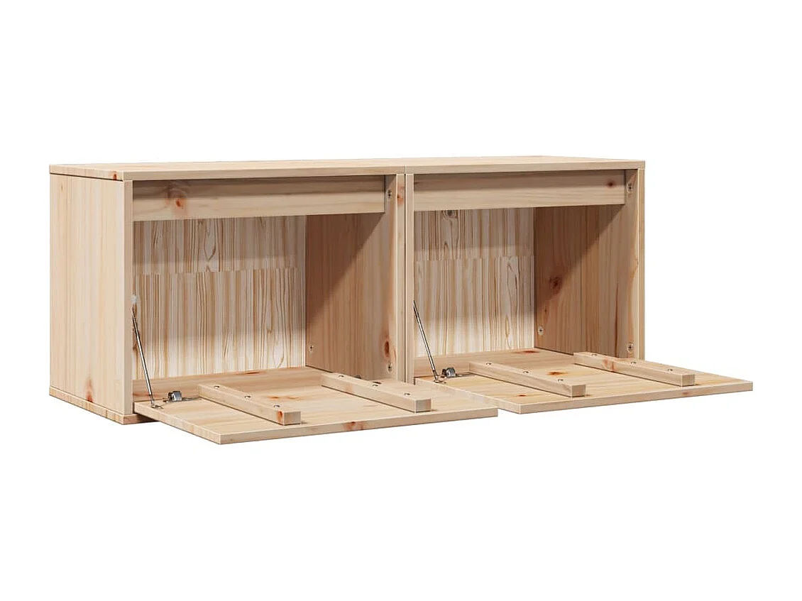 Pensili 2 pz 45x30x35 cm Legno massello di pino