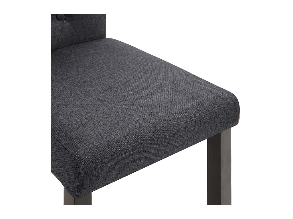 Eetkamerstoelen set van 4 donkergrijze stof