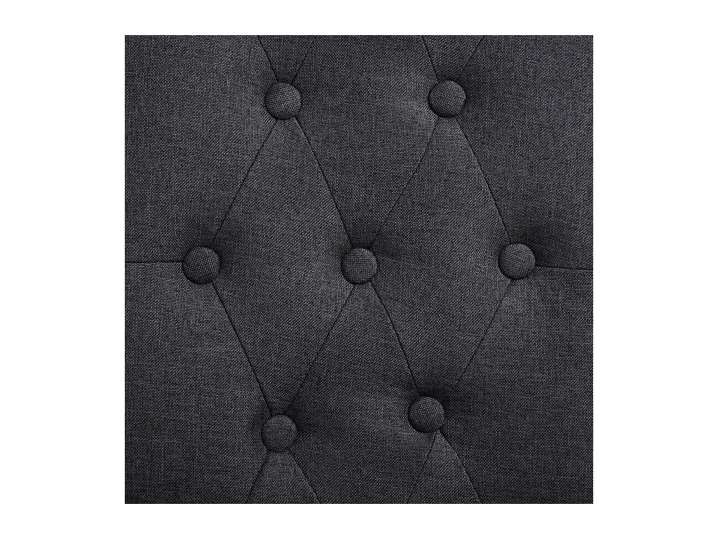 Eetkamerstoelen set van 4 donkergrijze stof