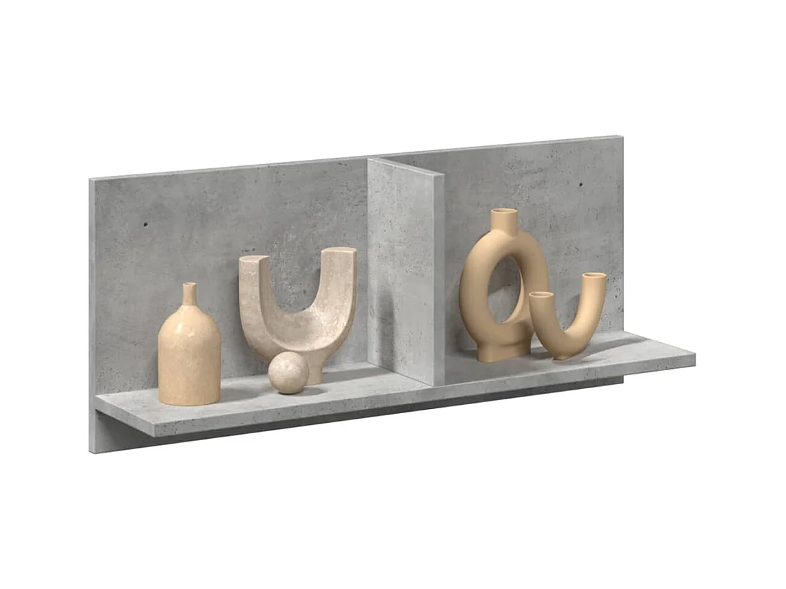 Wandkast 70x16,5x30 betongrijs cm bewerkt hout