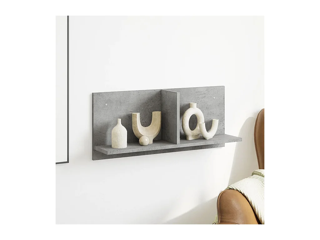 Wandkast 70x16,5x30 betongrijs cm bewerkt hout