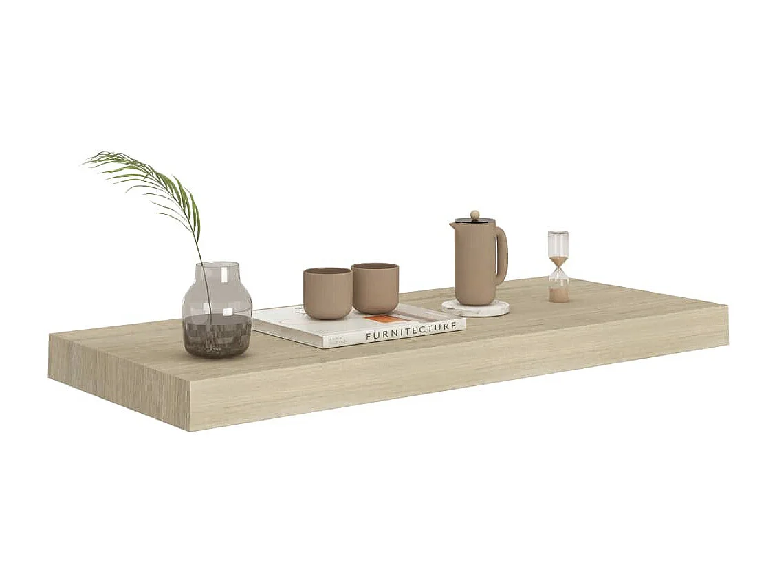 Estante flotante de pared roble 60x23,5x3,8 cm MDF