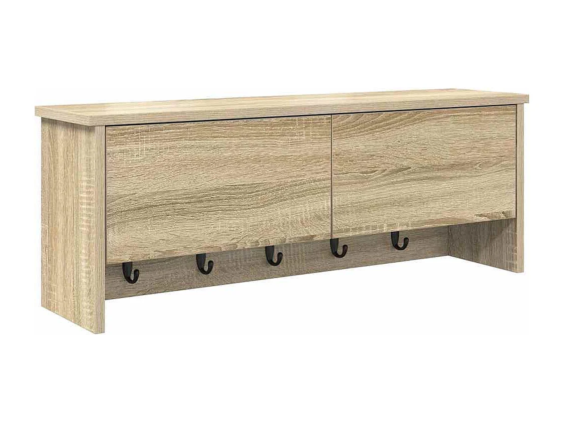 Porte-manteau mural avec étagère Chêne sonoma 80 x 20 x 30 cm