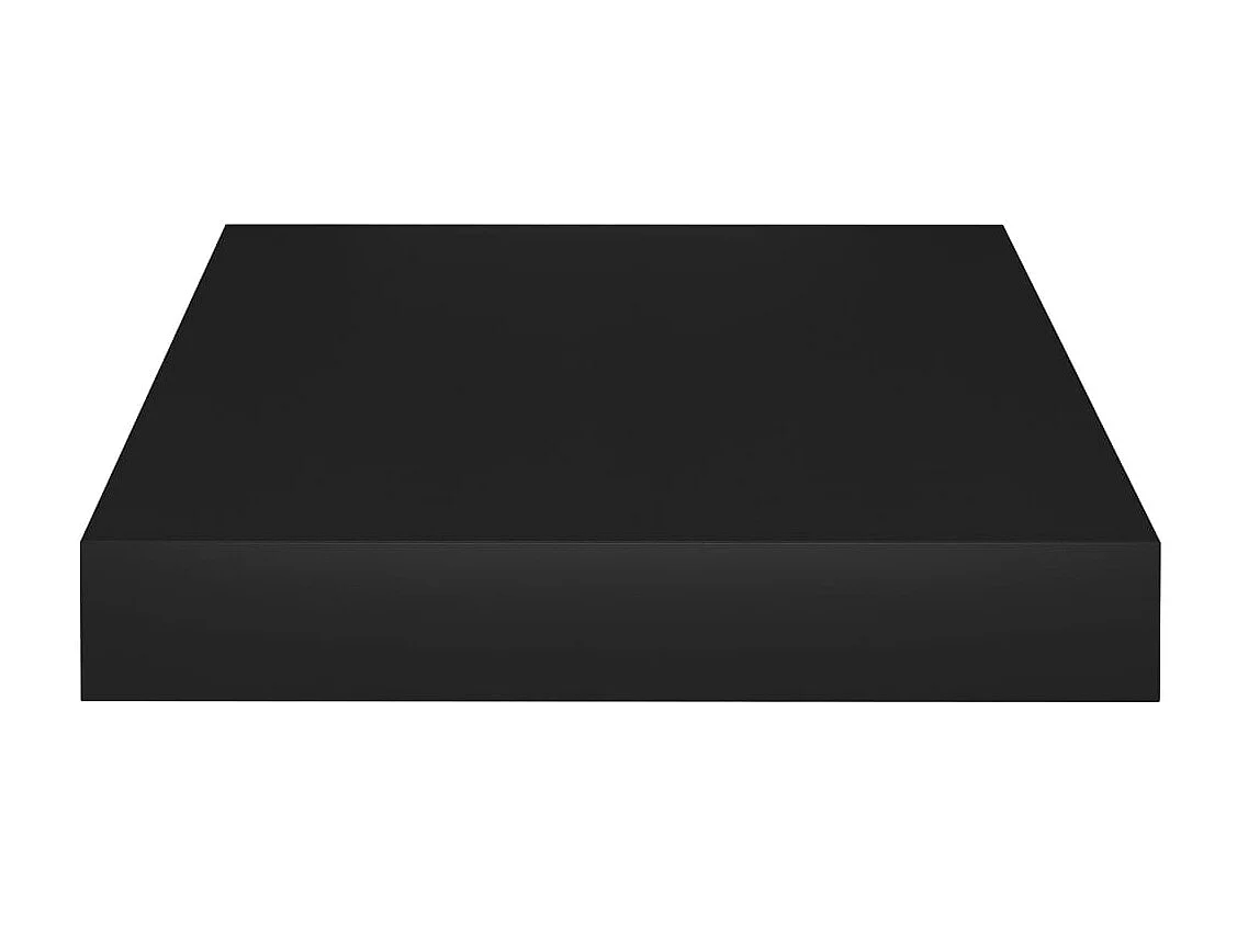 Zwarte zwevende wandplank 23x23,5x3,8 cm MDF