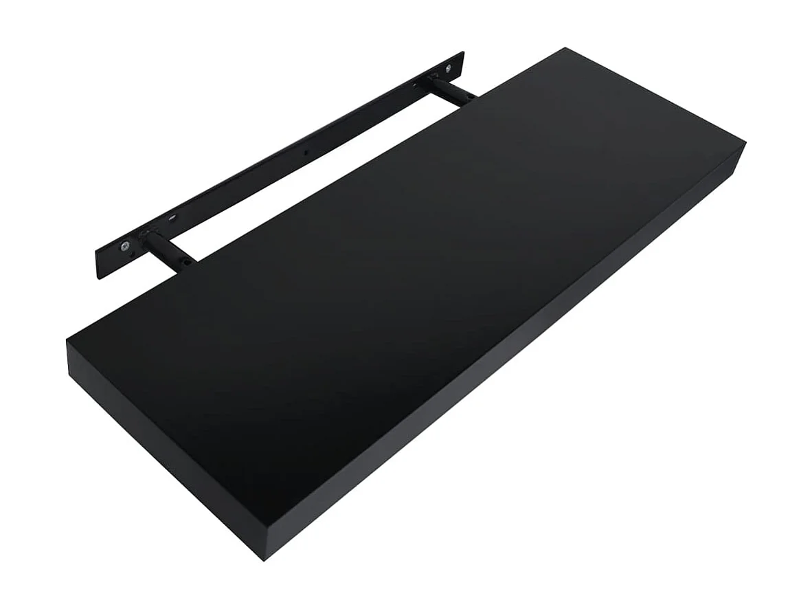 Étagères murales flottantes 2 pcs Noir 60x20x3,8 cm