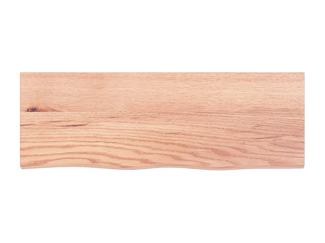 Estante de pared marrón claro en madera maciza de roble tratado