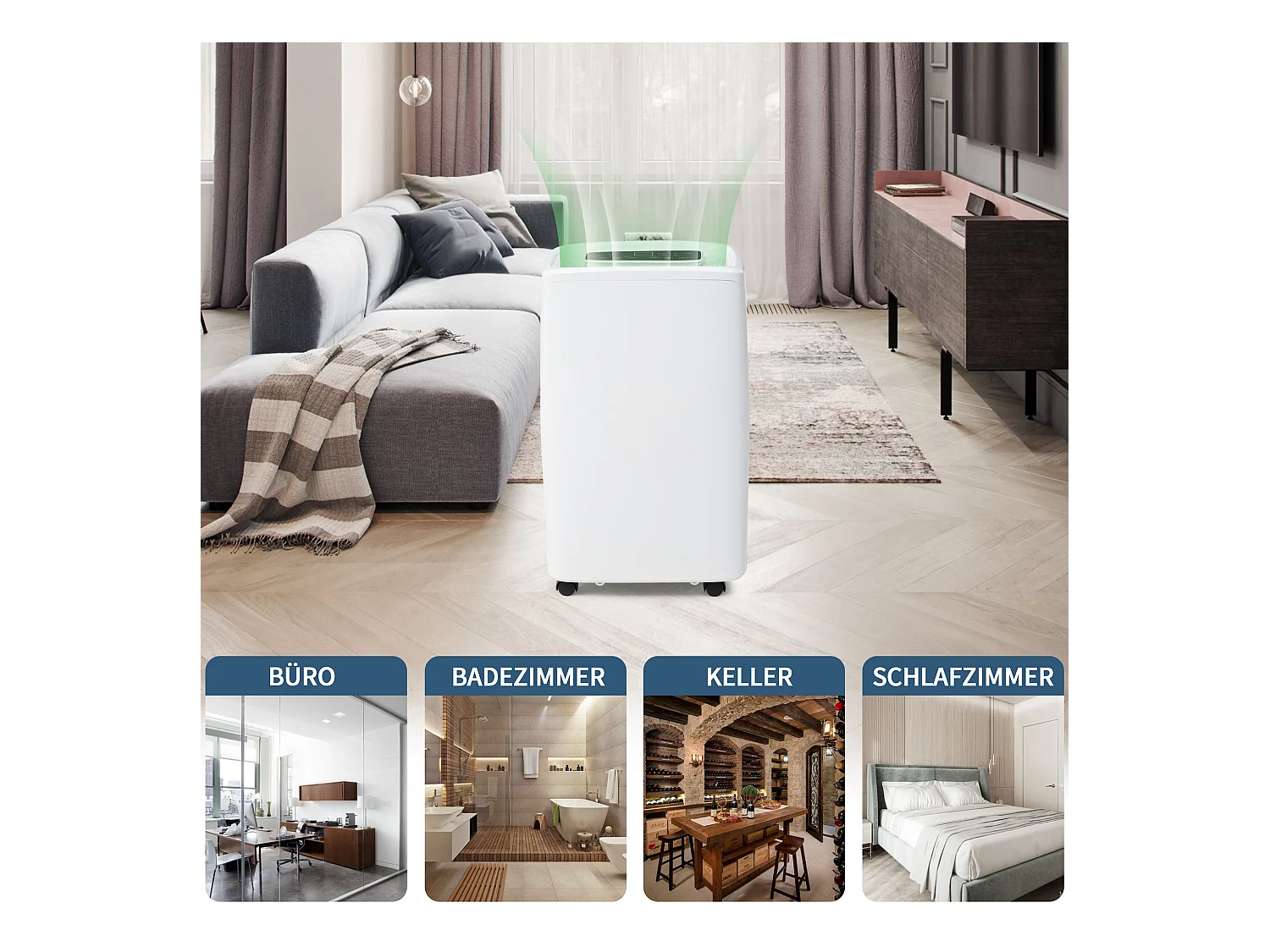 Deshumidificador 12L/día, 3 en 1, Deshumidificador, Purificador y Secador de Aire, Tanque de 1.5L, Temporizador de 24h, Pantalla LED, para 15㎡, Blanco