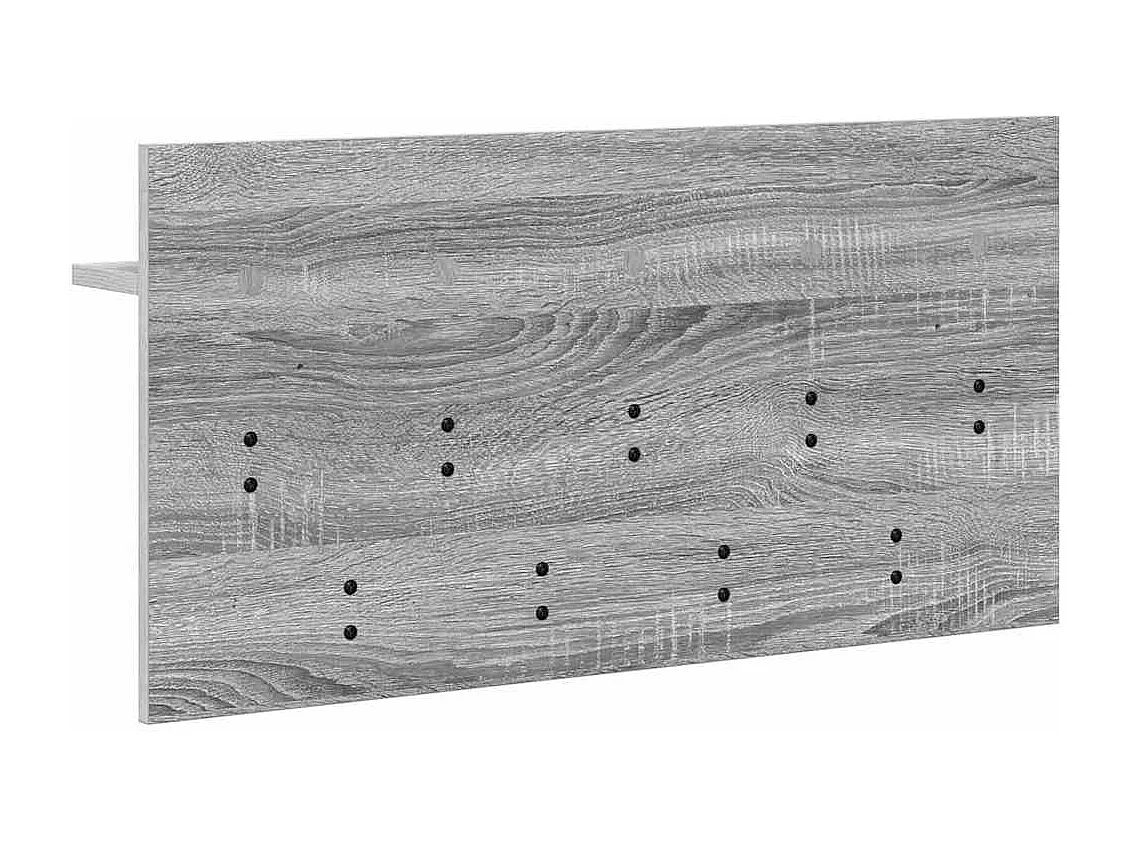 Porte-manteau mural avec étagère Sonoma gris 80 x 40 x 12 cm