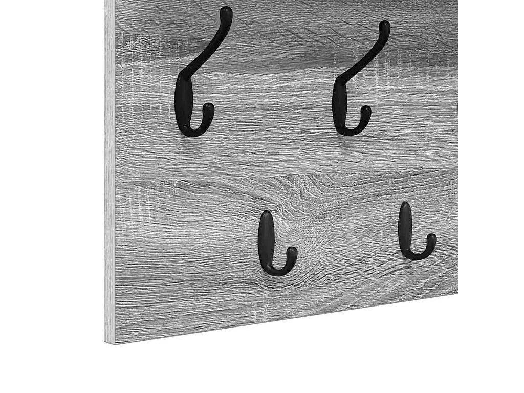 Porte-manteau mural avec étagère Sonoma gris 80 x 40 x 12 cm