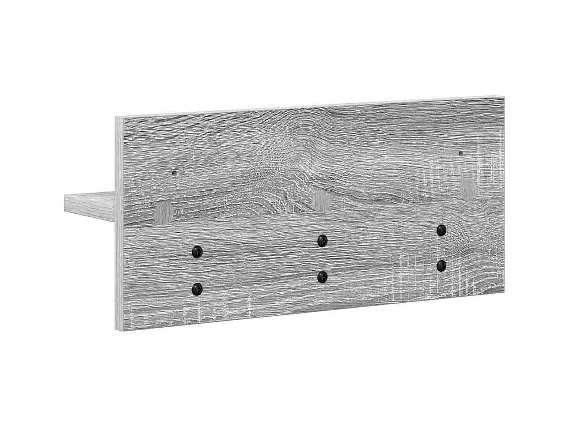 Sonoma wandkapstok met plank, grijs, 40 x 10,5 x 18 cm