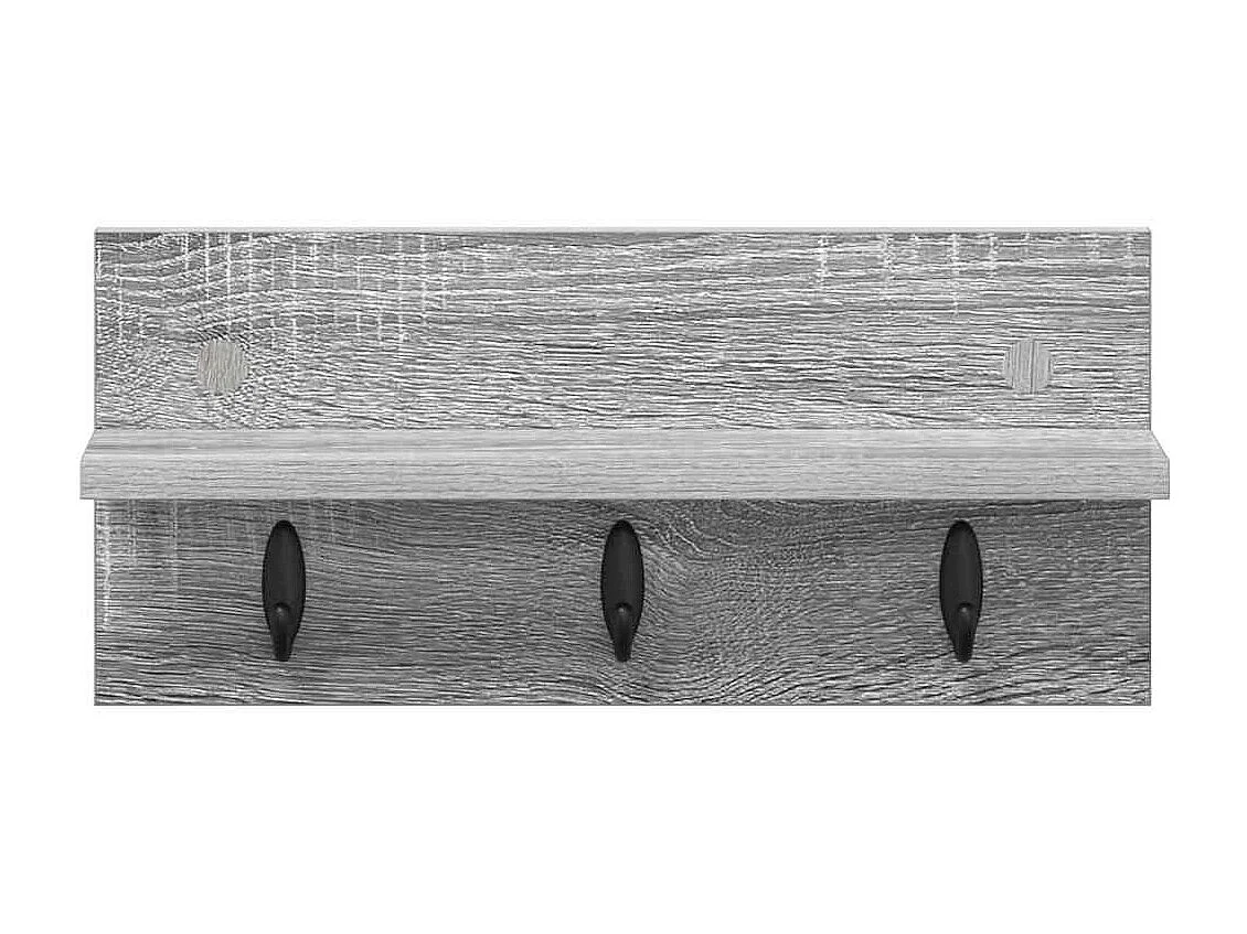 Porte-manteau mural avec étagère Sonoma gris 40 x 10.5 x 18 cm