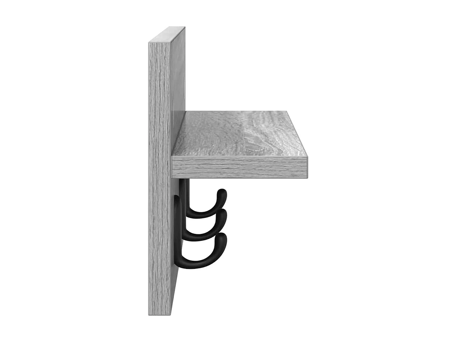 Porte-manteau mural avec étagère Sonoma gris 40 x 10.5 x 18 cm