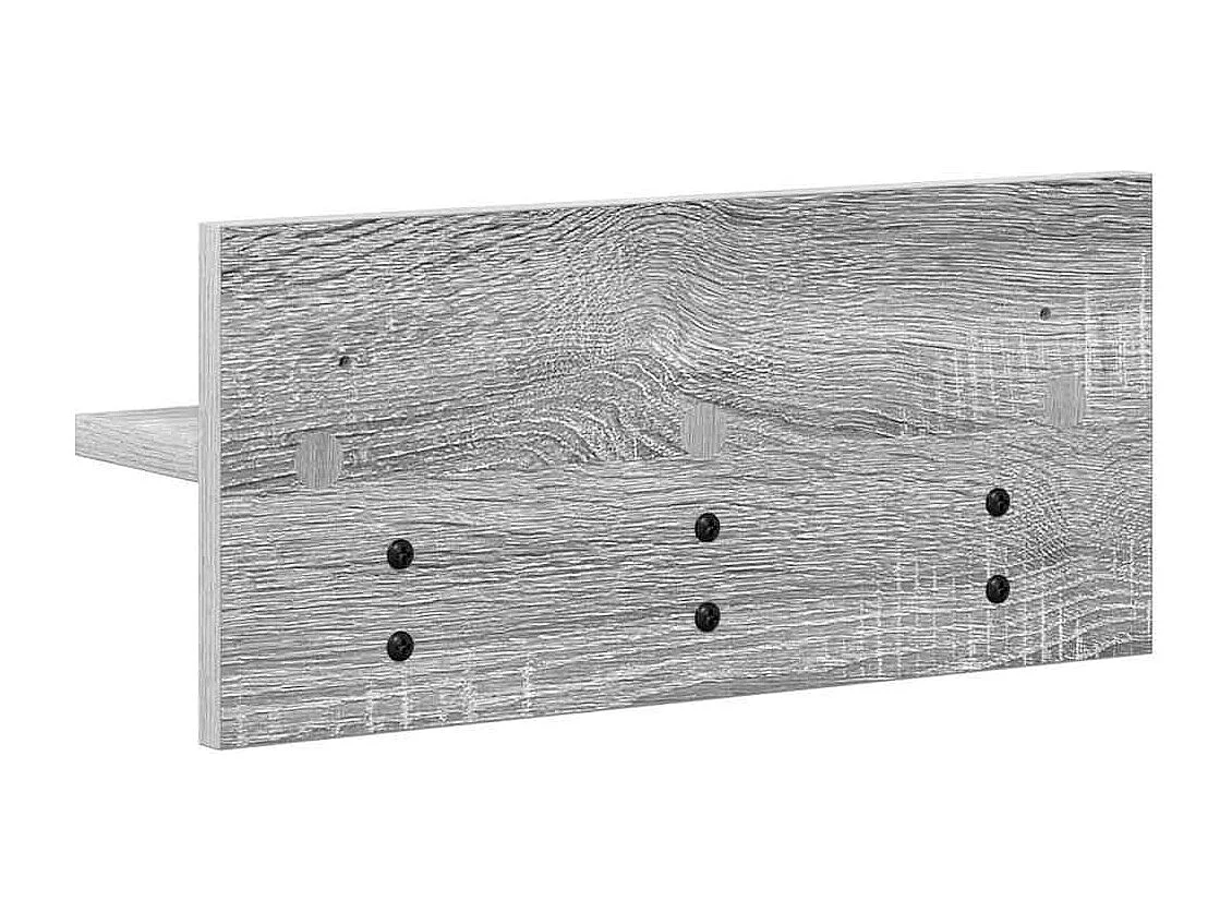 Porte-manteau mural avec étagère Sonoma gris 40 x 10.5 x 18 cm