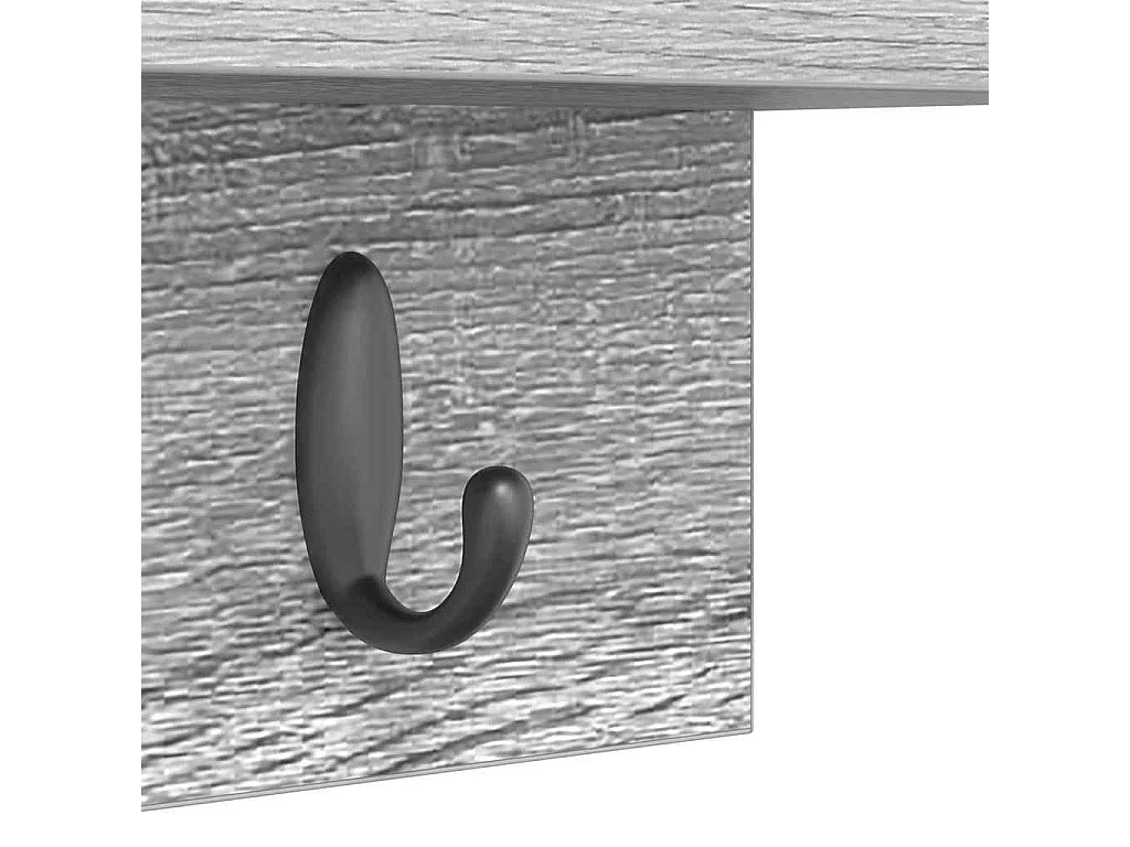 Porte-manteau mural avec étagère Sonoma gris 40 x 10.5 x 18 cm