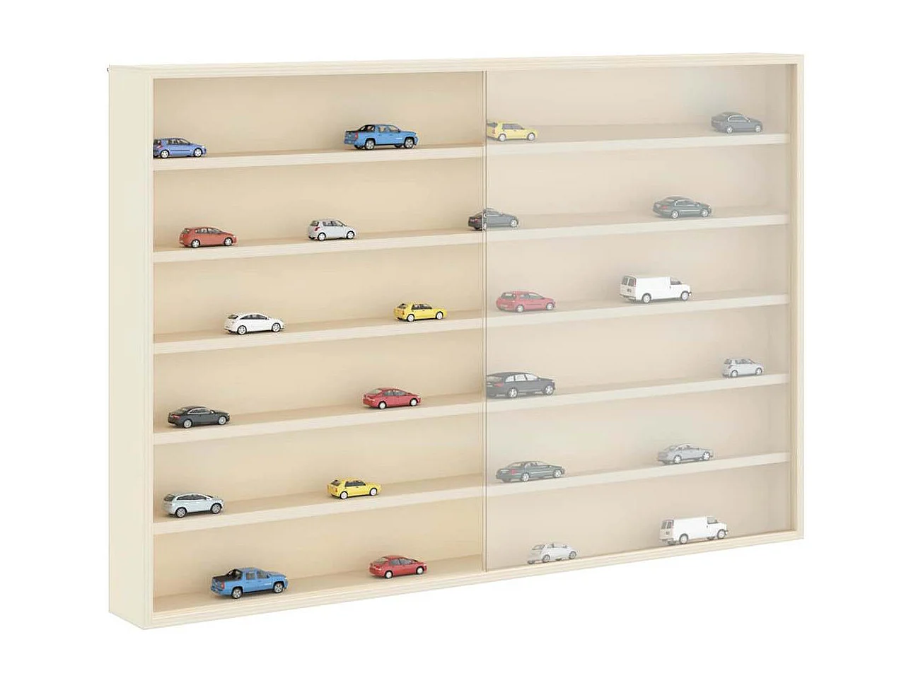 Scatola espositiva in legno marrone 80 x 8,5 x 54 cm compensato