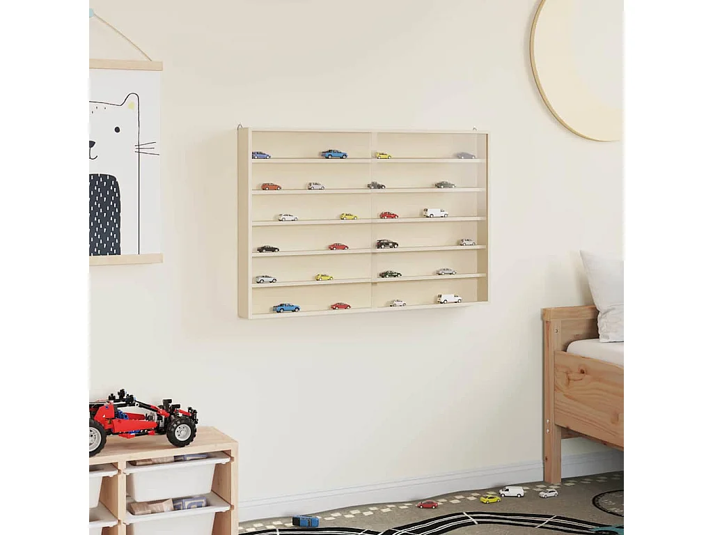 Scatola espositiva in legno marrone 80 x 8,5 x 54 cm compensato