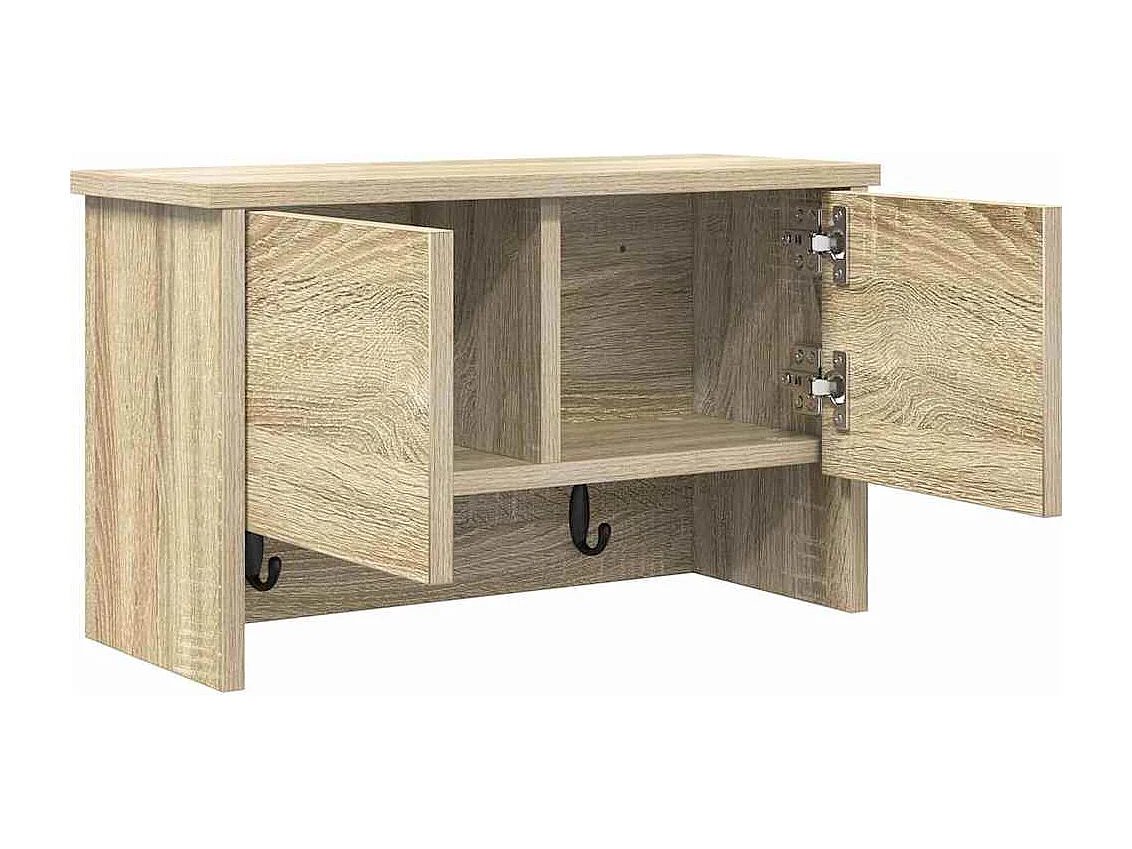 Porte-manteau mural avec étagère Chêne sonoma 50 x 20 x 30 cm