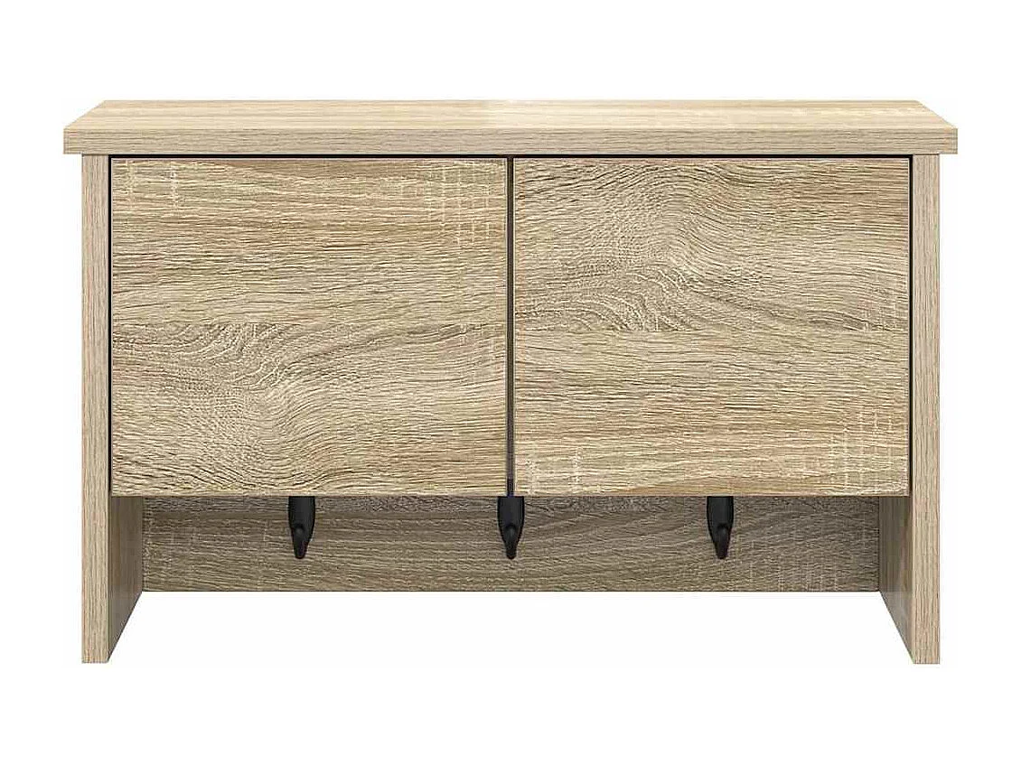 Appendiabiti da parete con ripiano in rovere Sonoma 50 x 20 x 30 cm