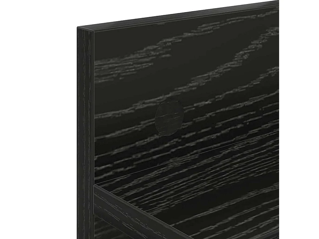 Porte-manteau mural avec étagère Chêne noir 60 x 10.5 x 18 cm