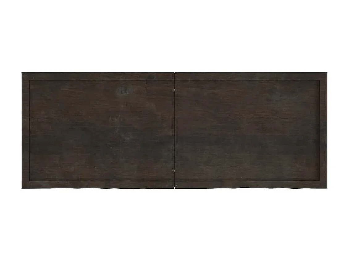 Mensola da parete marrone scuro in legno massello di rovere trattato