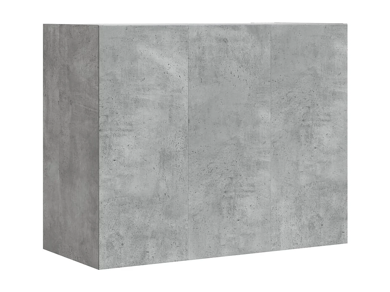 Armario de pared gris hormigón 75x35x60 cm madera de ingeniería