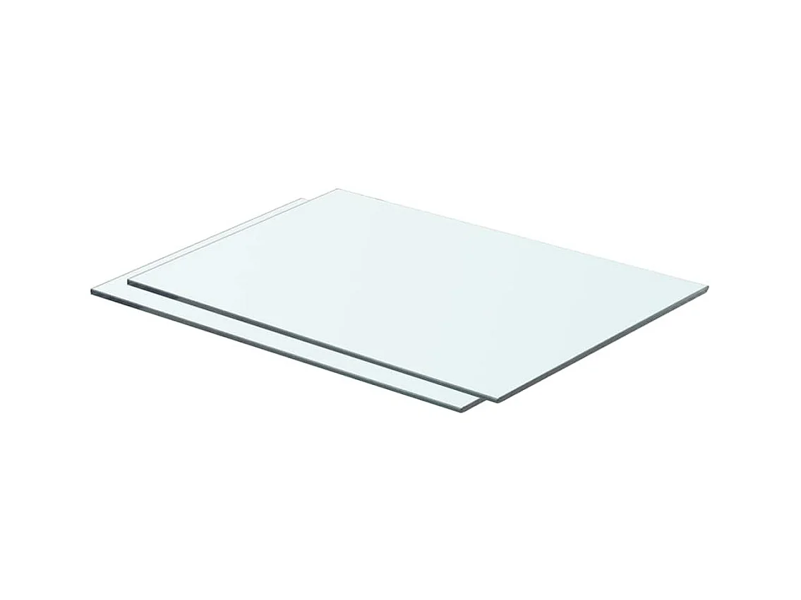 Panneaux d'étagère 2 pcs Verre Transparent 50 x 30 cm