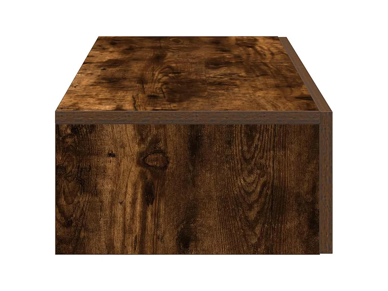 Étagère murale avec tiroirs chêne fumé bois d'ingénierie