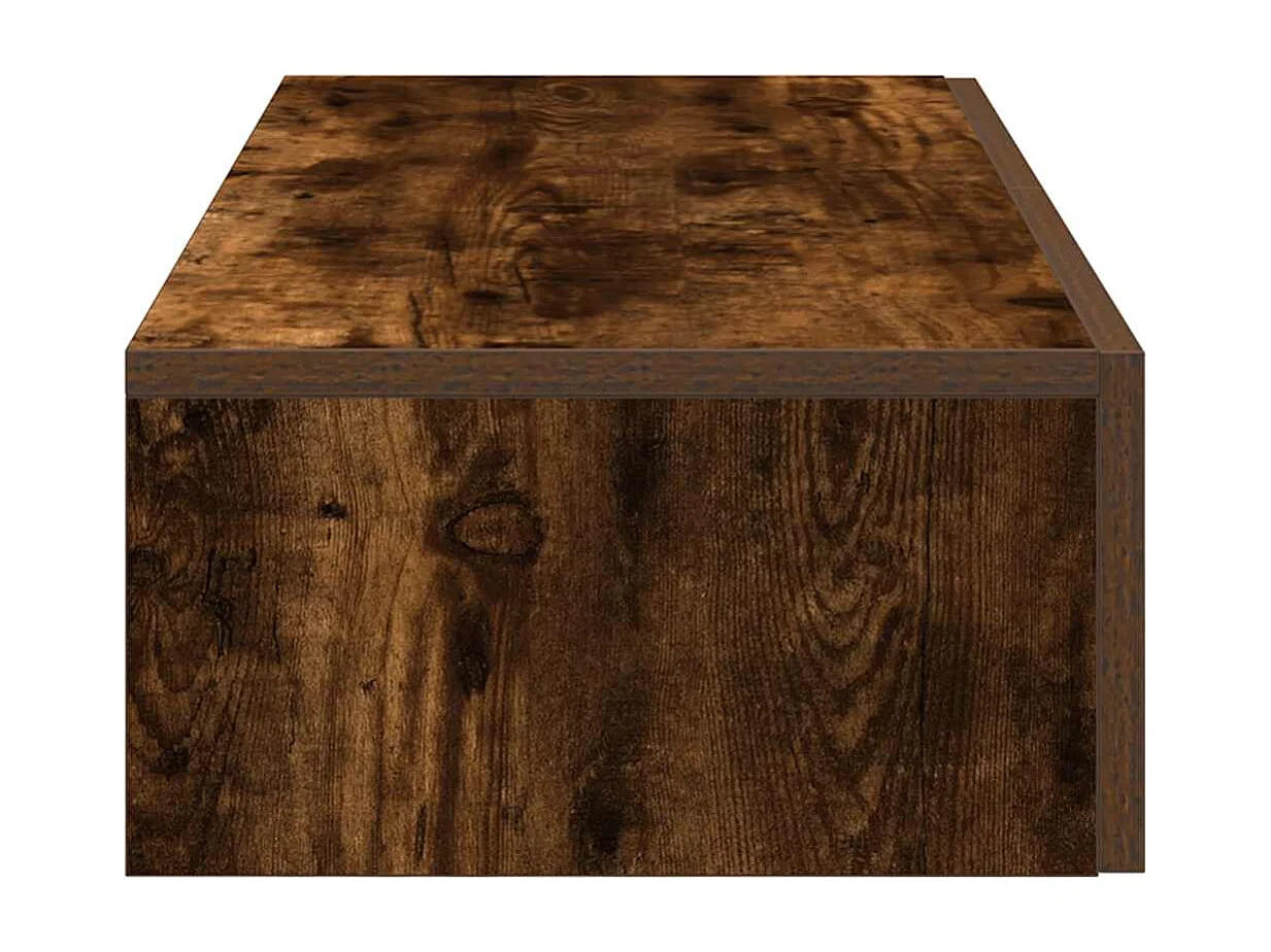 Étagère murale avec tiroirs chêne fumé bois d'ingénierie