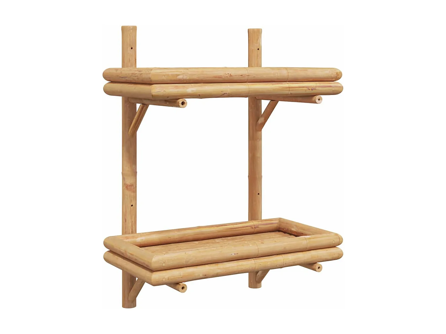 Wandplank met plank Bruin 45 x 26 x 60 cm Bamboe