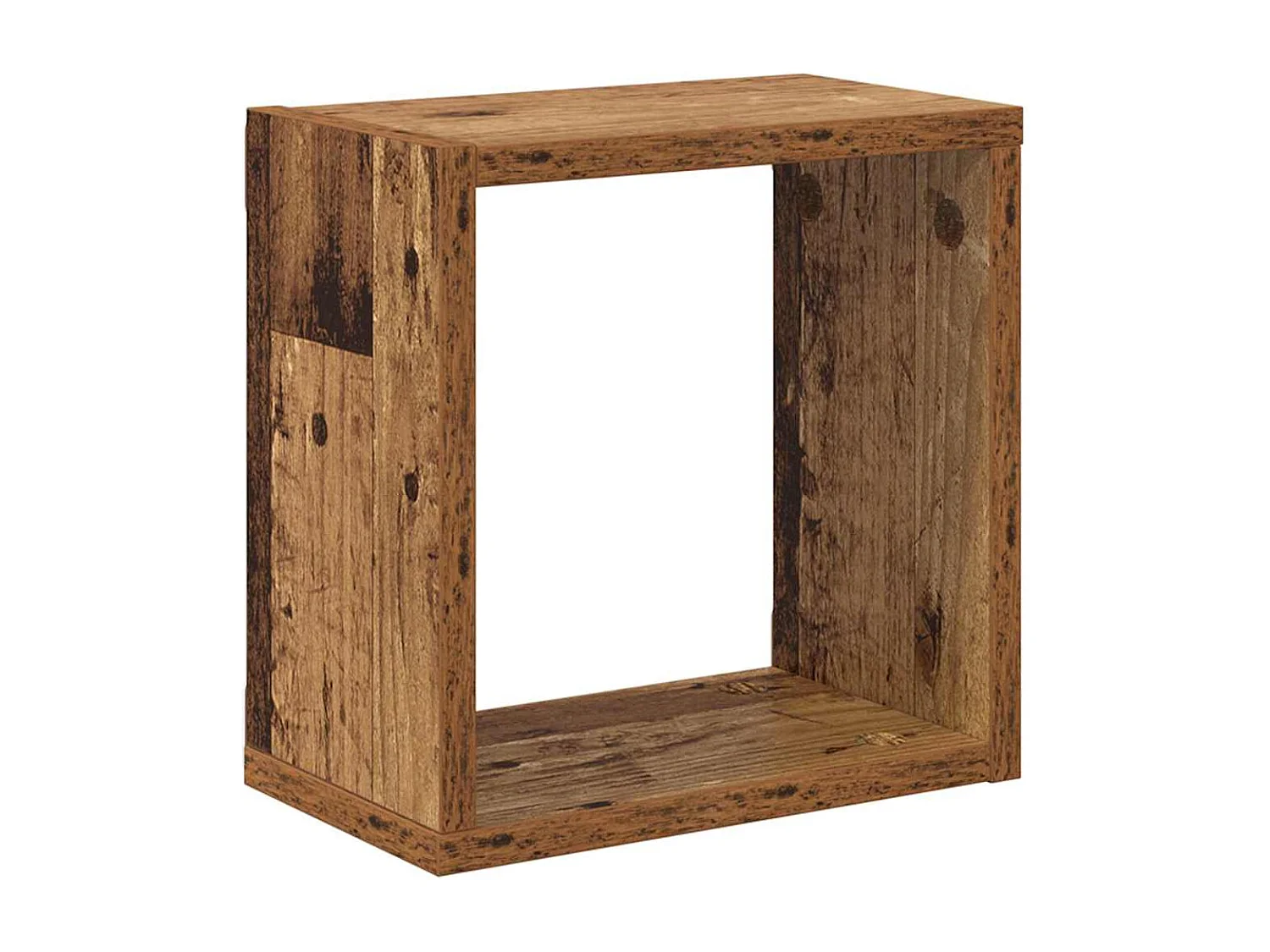 Étagères murales avec étagère 4 pcs Bois ancien 26 x 15 x 26 cm