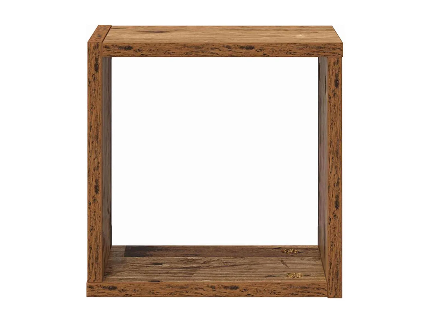 Étagères murales avec étagère 4 pcs Bois ancien 26 x 15 x 26 cm