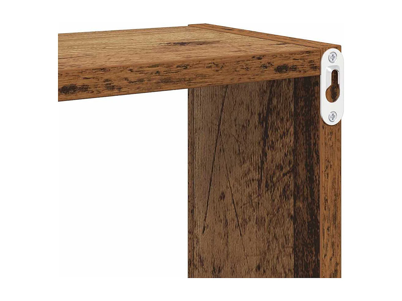 Étagères murales avec étagère 4 pcs Bois ancien 26 x 15 x 26 cm