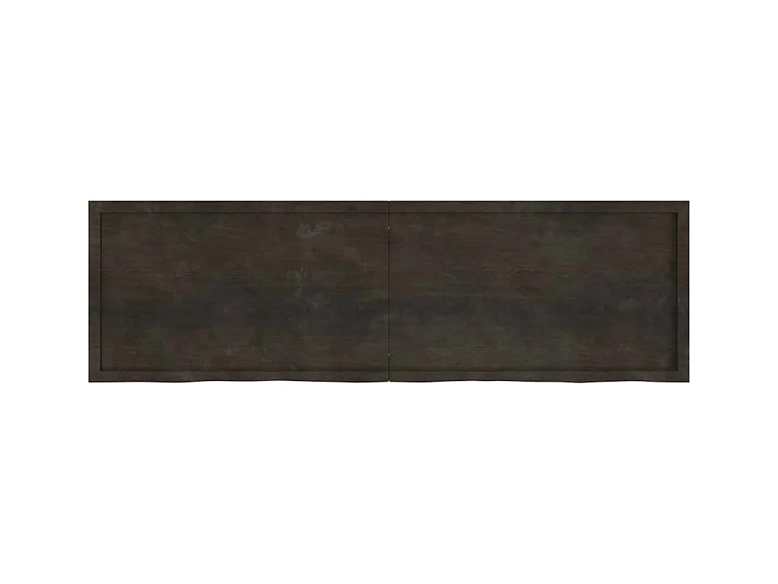 Étagère murale marron foncé bois chêne massif traité