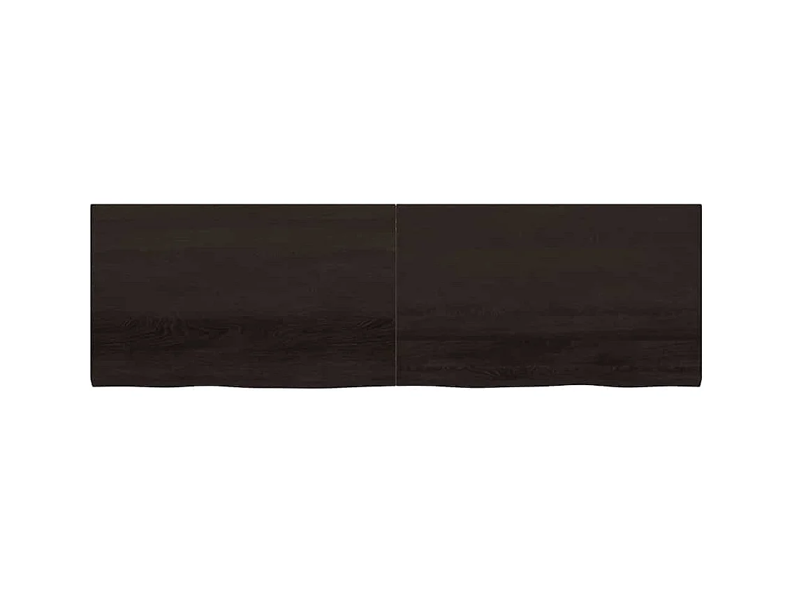 Étagère murale marron foncé bois chêne massif traité