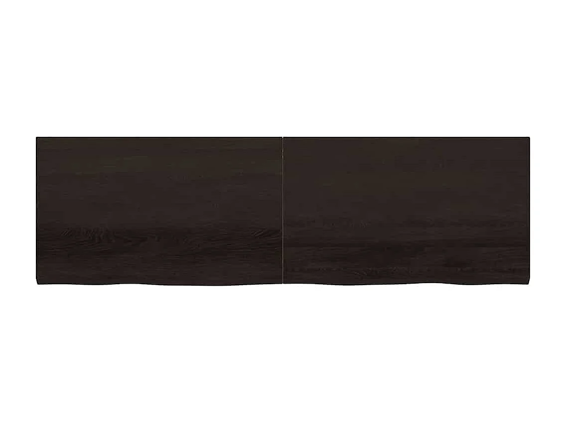 Étagère murale marron foncé bois chêne massif traité