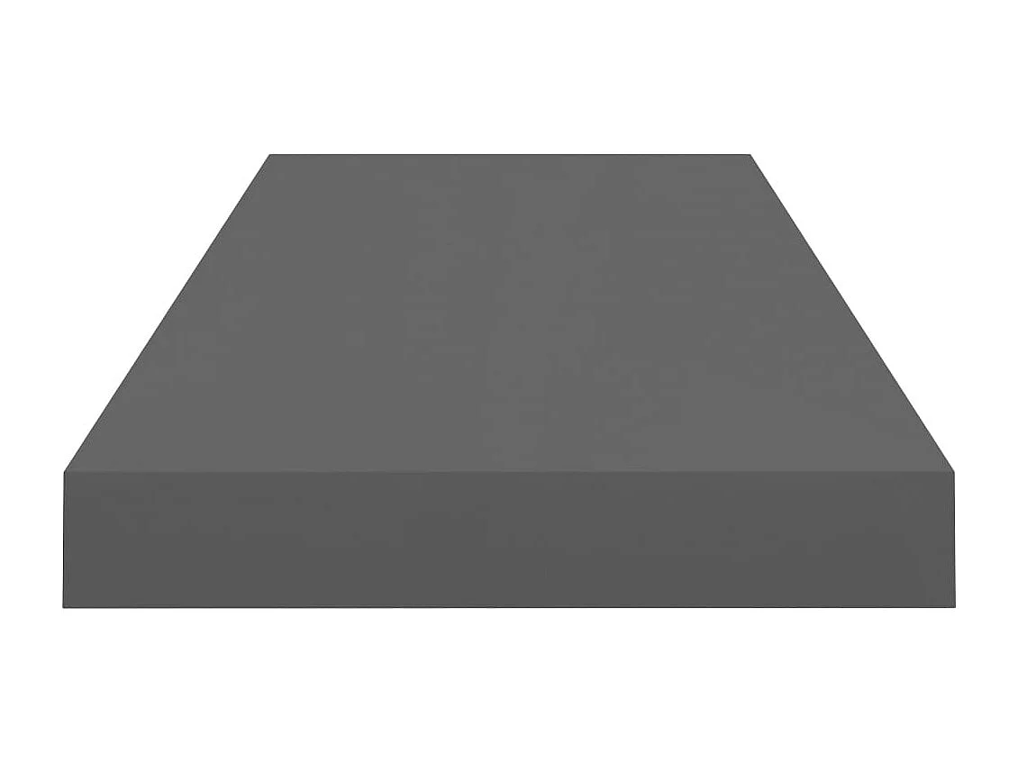 Estante flotante de pared Gris brillo 60x23,5x3,8 cm MDF