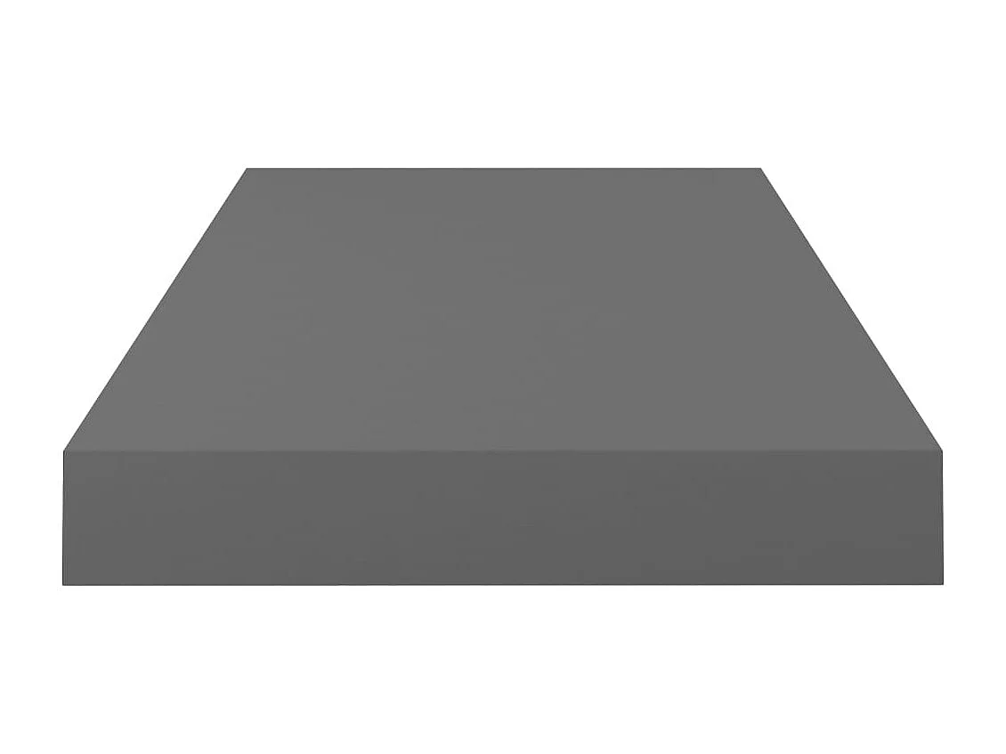 Estante flotante de pared 2 uds Gris brillo 50x23x3,8 cm MDF