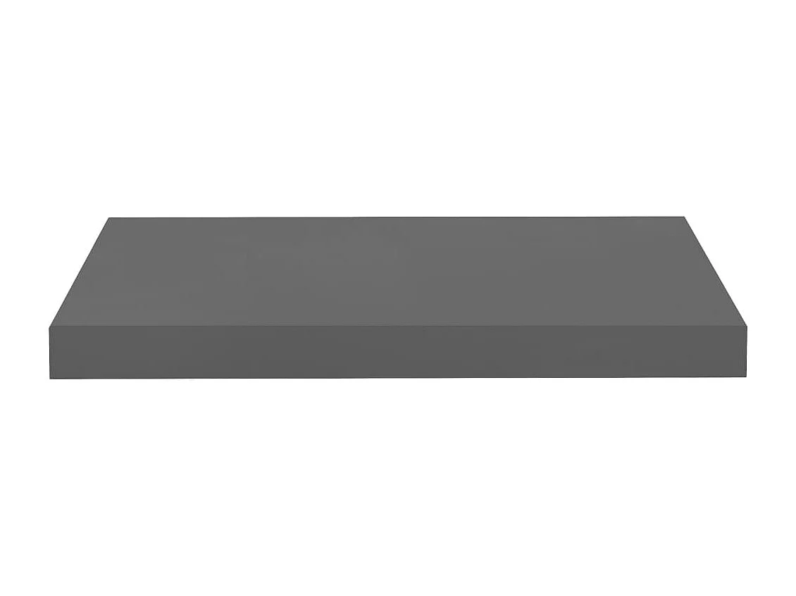 Étagère murale flottante 2 pcs Gris brillant 50x23x3,8 cm MDF
