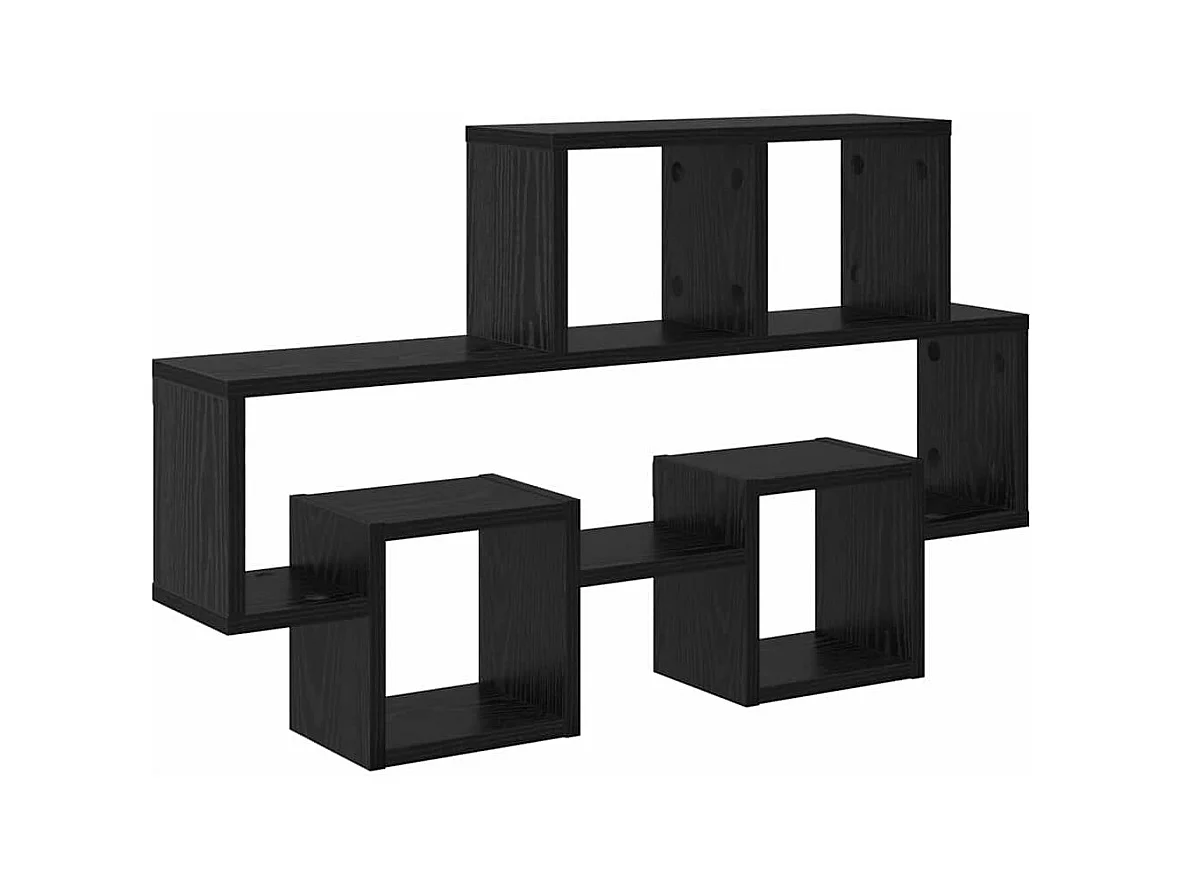 Mensola da parete in rovere nero 82 x 15 x 51 cm in legno ingegnerizzato