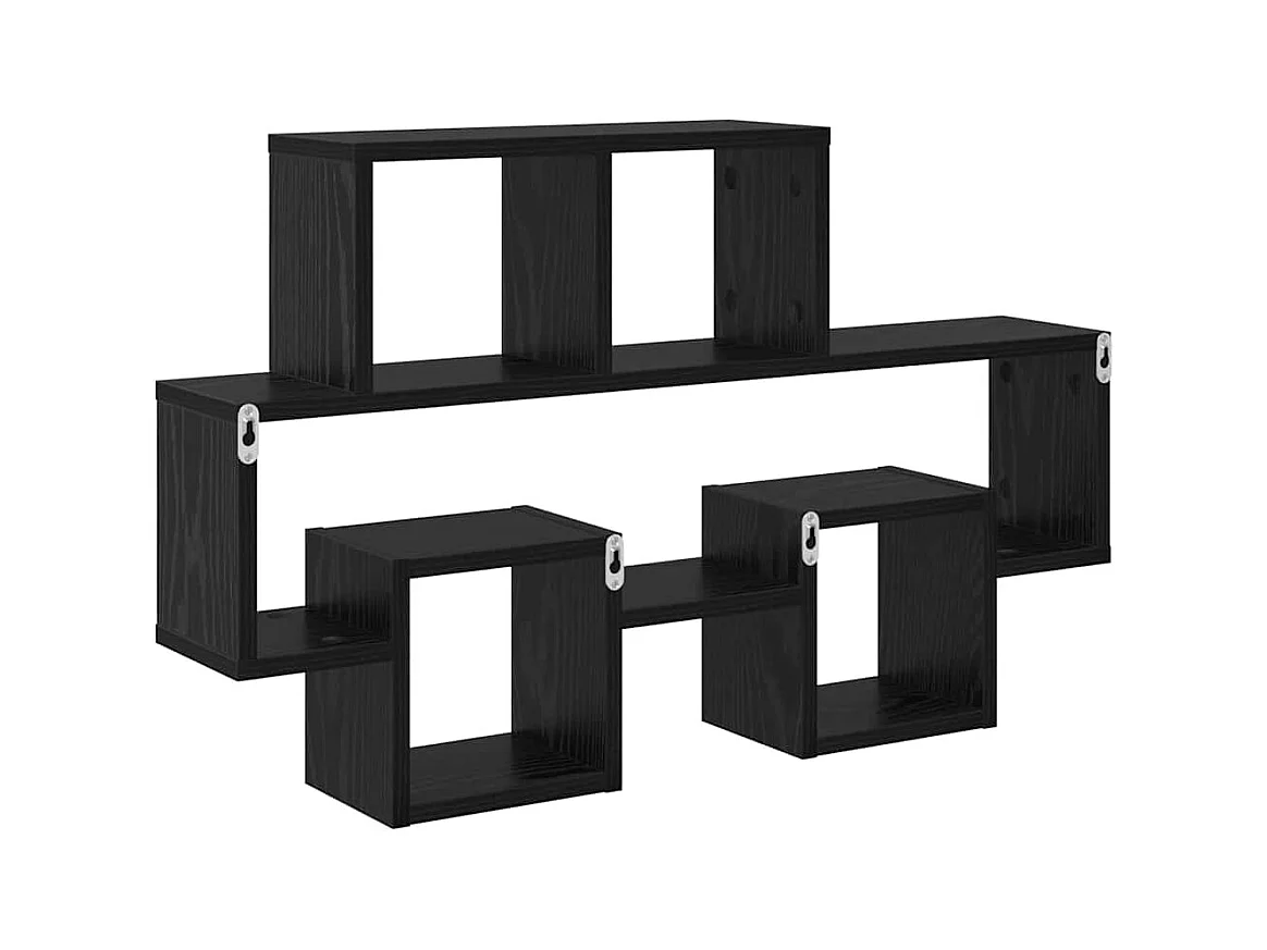 Mensola da parete in rovere nero 82 x 15 x 51 cm in legno ingegnerizzato