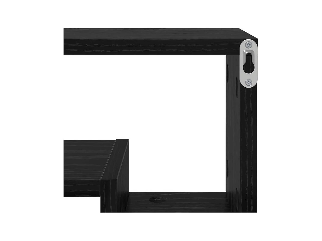 Mensola da parete in rovere nero 82 x 15 x 51 cm in legno ingegnerizzato