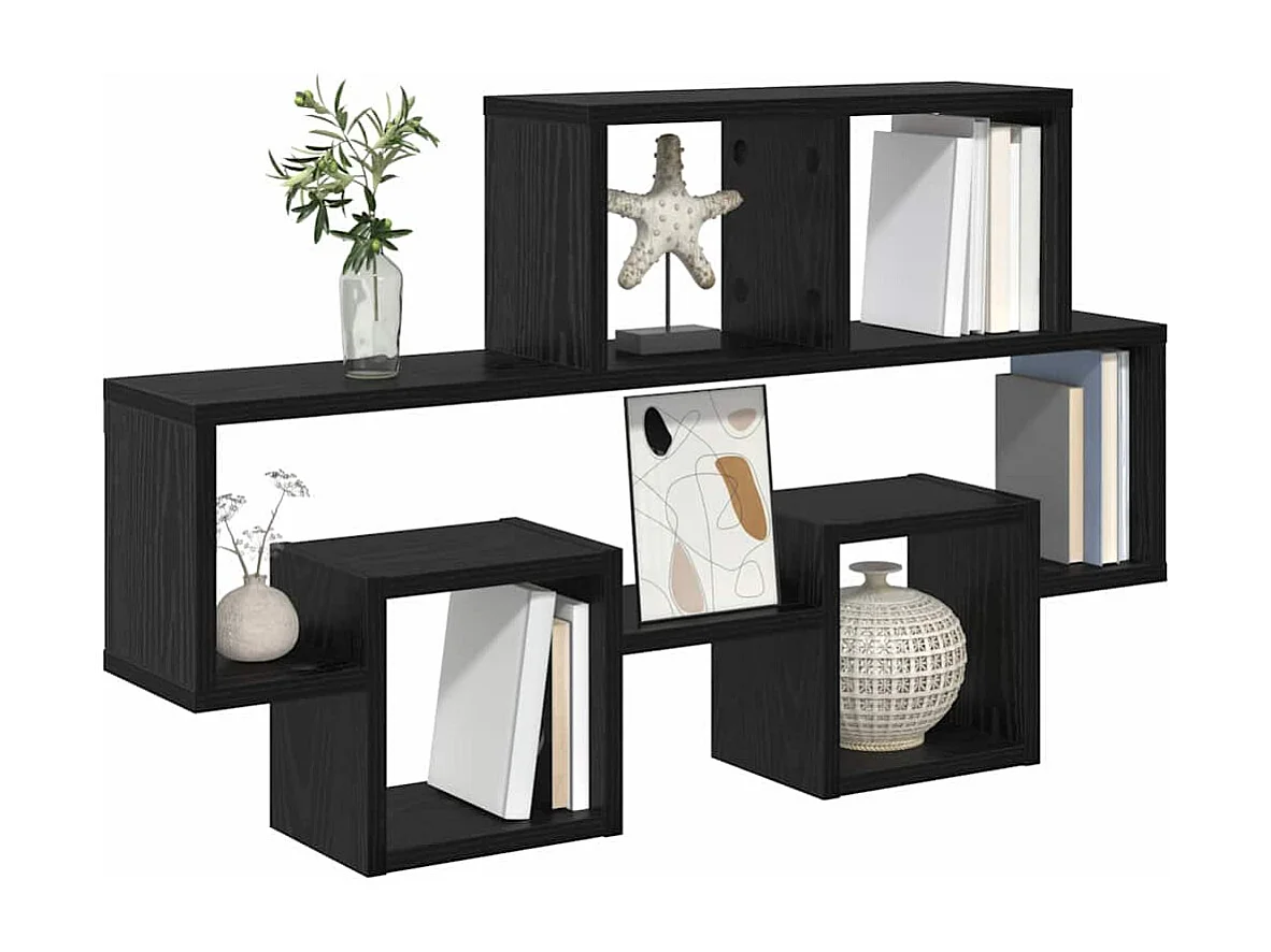 Étagère Murale Chêne noir 82 x 15 x 51 cm Bois d'ingénierie