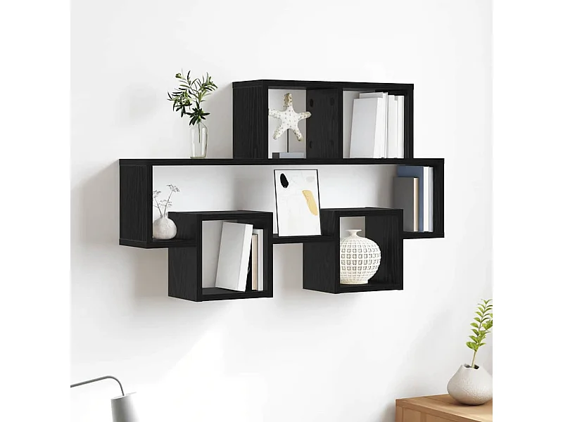 Étagère Murale Chêne noir 82 x 15 x 51 cm Bois d'ingénierie