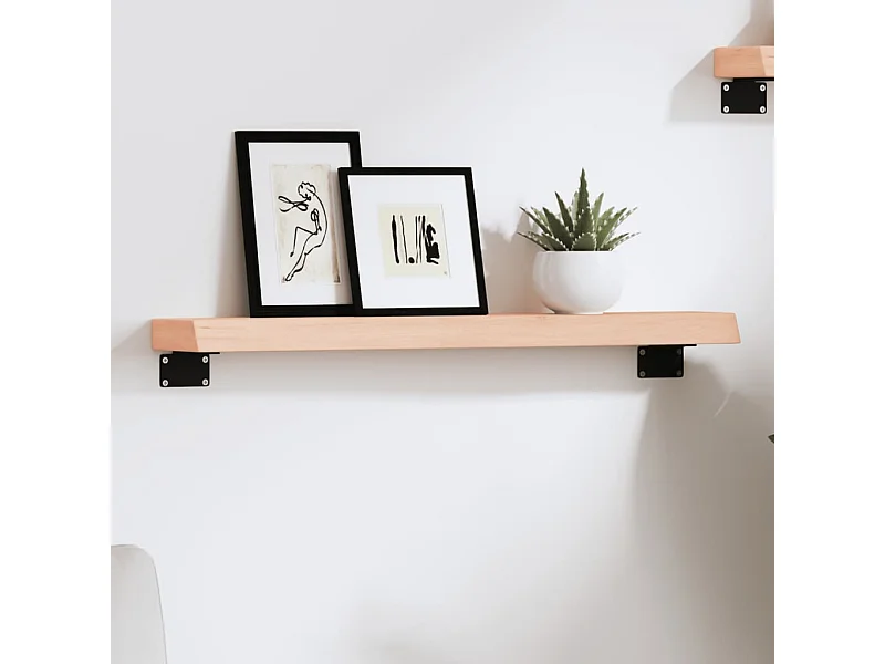 Étagère murale 60x10x4 cm bois de chêne massif non traité