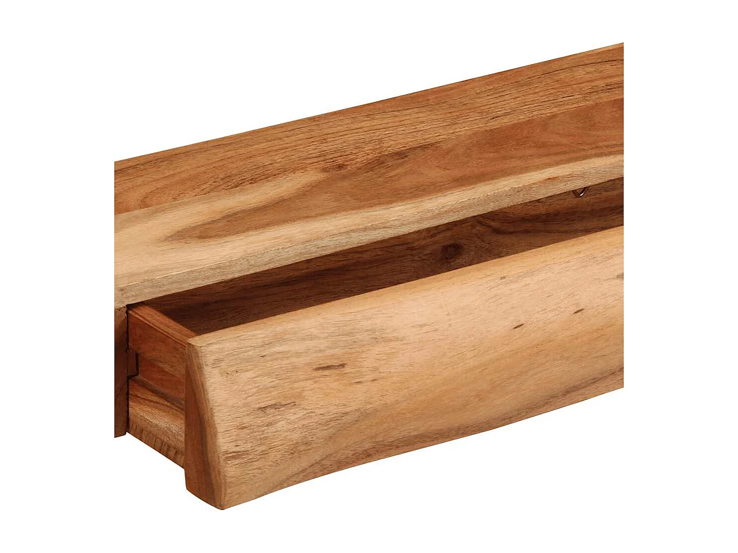 Estantes de pared 2 uds 60x17x8 cm madera maciza de acacia