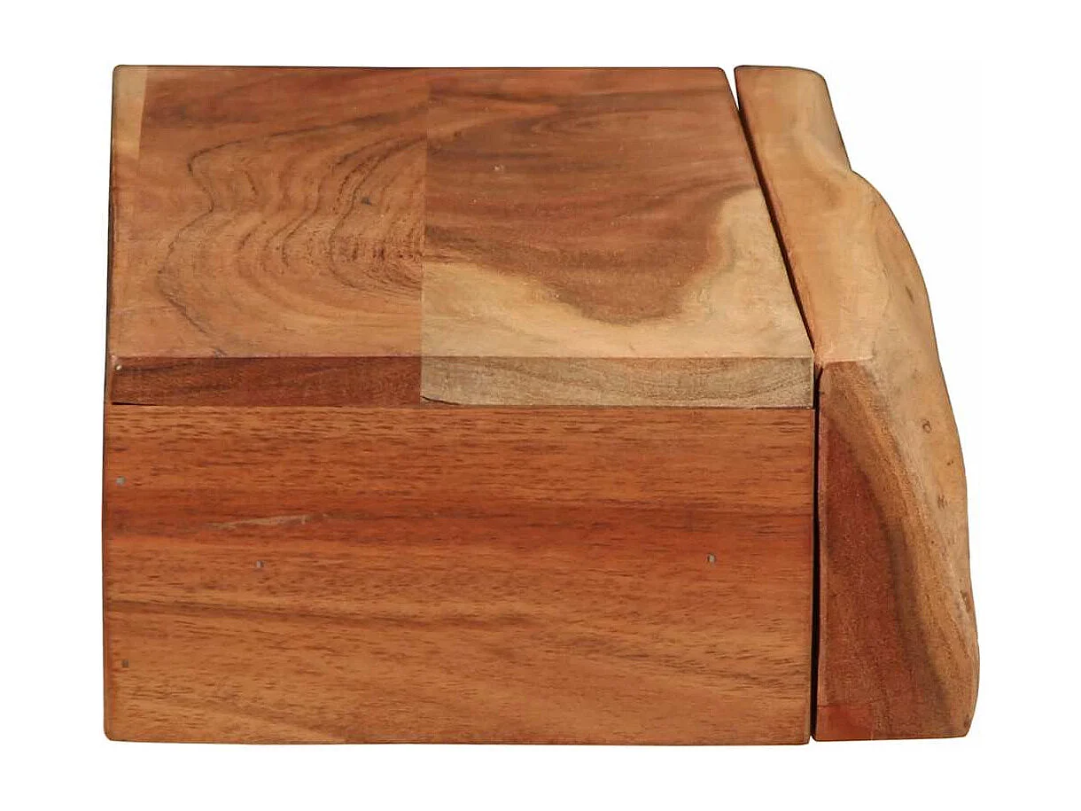 Estantes de pared 2 uds 60x17x8 cm madera maciza de acacia