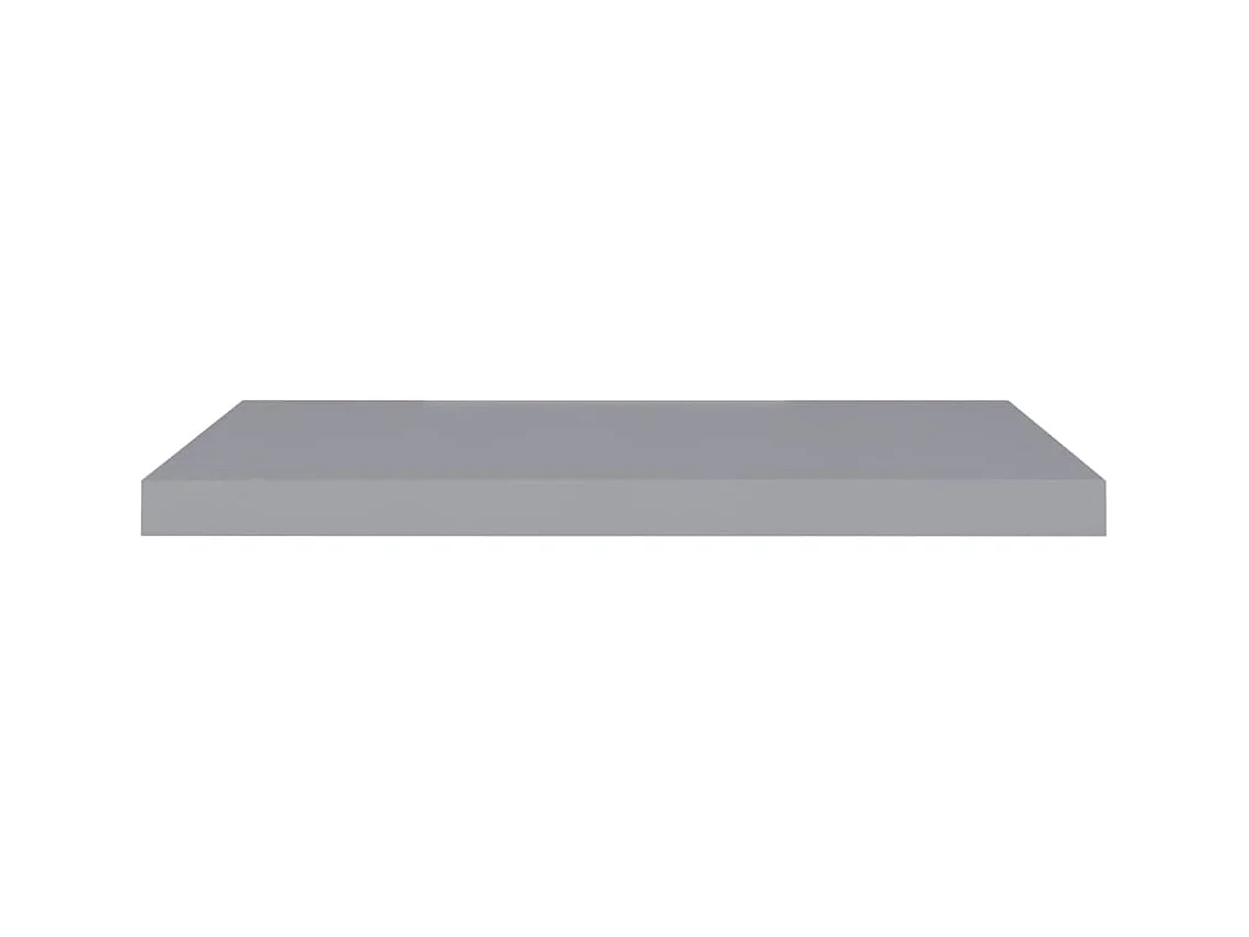 Mensole da parete sospese 2 pezzi grigio 80x23,5x3,8 cm MDF